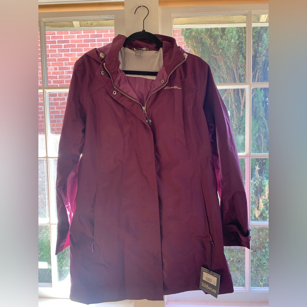 Eddie Bauer Packable Trench Coat in Plum